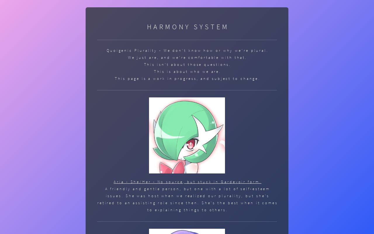 Carrd profile picture for @harmony